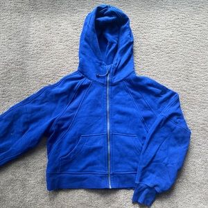 Lululemon full zip oversized scuba XS/S in blue
